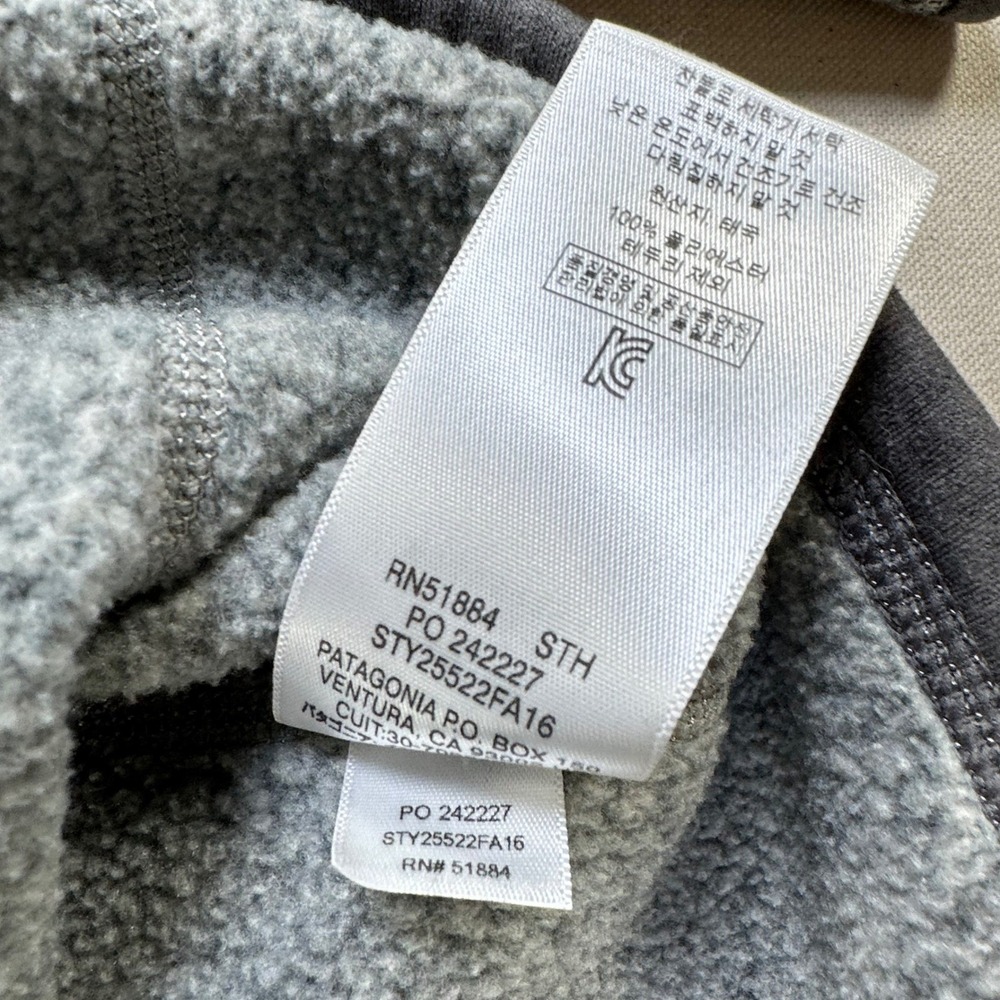 Patagonia Better Sweater Mens Medium Gray Quarter Zip Fleece Pullover 25522FA16 - Picture 6 of 9